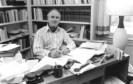 Brombert in his office, 1985.